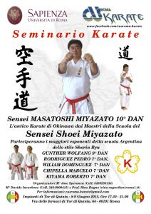 Stage di Karate Shorin Ryu con M° Miyazato