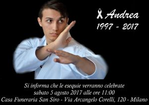 Tragedia nel mondo del karate italiano